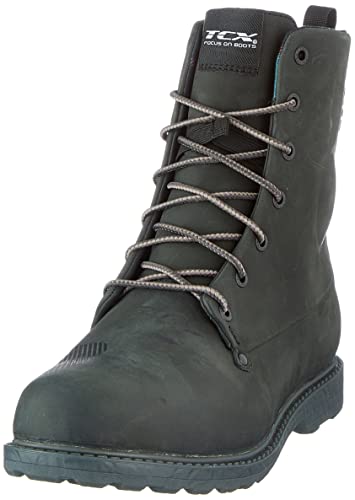 TCX Herren Blend 2 WP wasserdichte Leder-Motorradstiefel, Schwarz, 43 EU von TCX