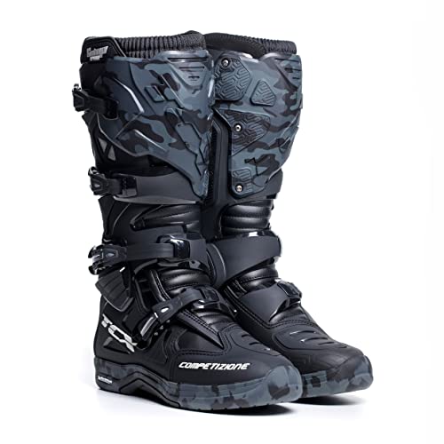 TCX Herren Comp Evo 2 Michelin Motorradstiefel, Black Camo, 42 EU von TCX