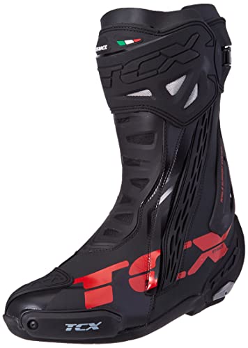 TCX Herren Rt-Race Motorcycle Boot, Schwarz Grau Rot, 43 EU von TCX