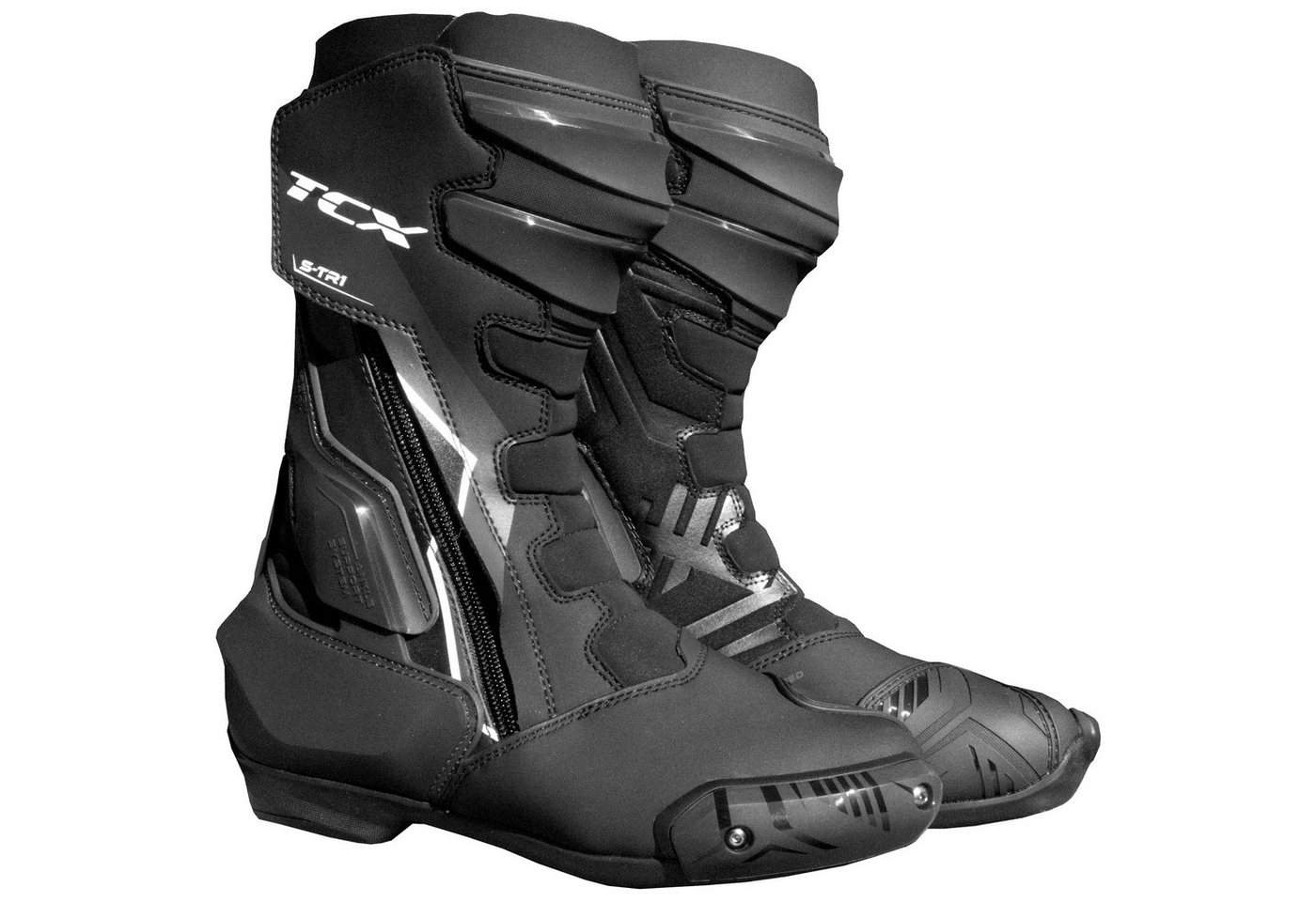 TCX TCX S-TR1 Motorradstiefel Damen schwarz / weiß 41 Motorradstiefel (Packung, Antistatische und Öl- und Benzinfeste Sohle) von TCX