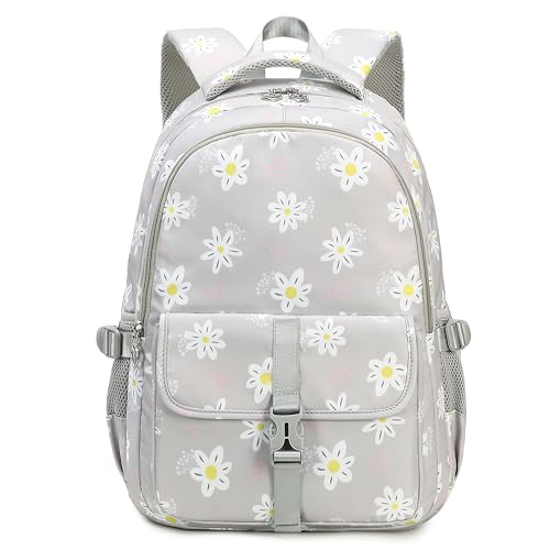 TCYIN Rucksack Schule Teenager Mädchen Schulrucksack Floral Schulranzen Damen Laptop Backpack Leichtgewicht Schultasche für Reise Sport von TCYIN