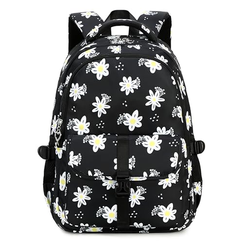 TCYIN Rucksack Schule Teenager Mädchen Schulrucksack Floral Schulranzen Damen Laptop Backpack Leichtgewicht Schultasche für Reise Sport von TCYIN