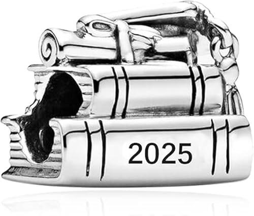 TCZNAF 2025 Abschluss Buch Charm-Anhänger kompatibel für Europäische Armbänder Halsketten Abschlussschmuck Geschenk von TCZNAF