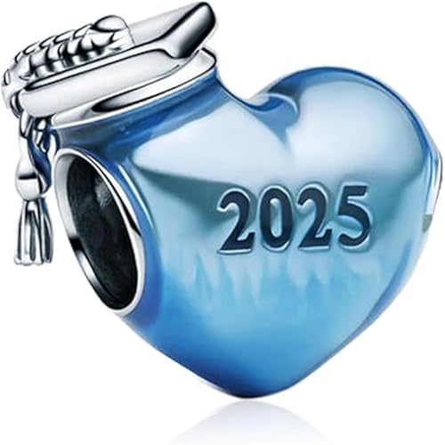 TCZNAF 2025 Abschluss Charm Pink Herz Graduation-Anhänger kompatibel für Europäische Armbänder Halsketten Abschlussschmuck Geschenk von TCZNAF