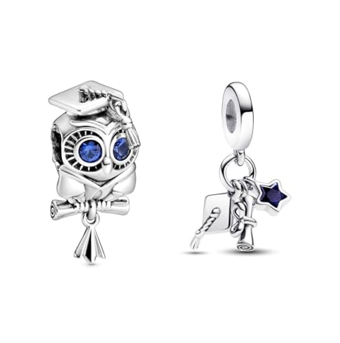 TCZNAF 2025 Abschluss Charm Set -Anhänger kompatibel für Europäische Armbänder Halsketten Abschlussschmuck Geschenk von TCZNAF