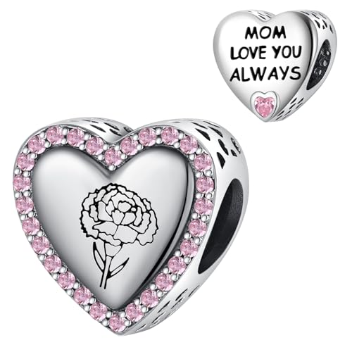TCZNAF Blume der Mutterliebe Armband Charms kompatibel mit Europäische Armbänder Halsketten Muttertag Bead Charm für Damen von TCZNAF