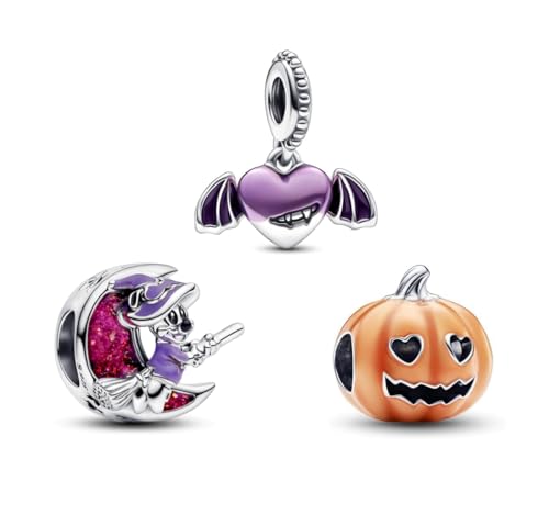 TCZNAF Charms Halloween Anhänger Compatible with Pandora für Armband Bead Charm für Damen 3Pcs-Set von TCZNAF