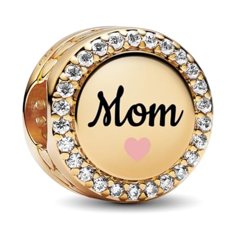 TCZNAF Gold Mom Charms Armbände Bead Compatible fü Armband Christmas Schmuck für Damen Muttertag Valentinstag von TCZNAF