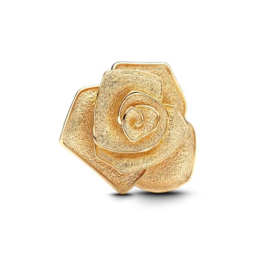 TCZNAF Gold Rose Charms Armbände Bead Compatible für Armband Christmas Schmuck für Damen Muttertag Valentinstag von TCZNAF