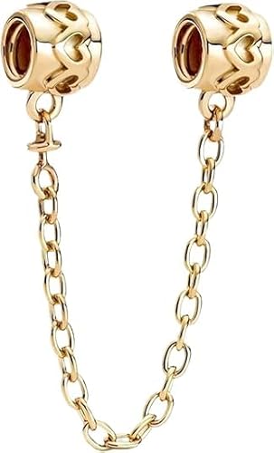 TCZNAF Gold Safety Chain Charms Armbände Bead Compatible fü Armband Christmas Schmuck für Damen Muttertag Valentinstag TCZNAF Gold Safety Chain Charms Armbände Bead Compatible fü Armband Christmas Schmuck für Damen Muttertag Valentinstag von TCZNAF