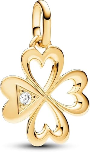 TCZNAF Kleeblatt-Medaillon Charms Armbände Bead Compatible für Armband Christmas Schmuck für Damen Muttertag Valentinstag von TCZNAF