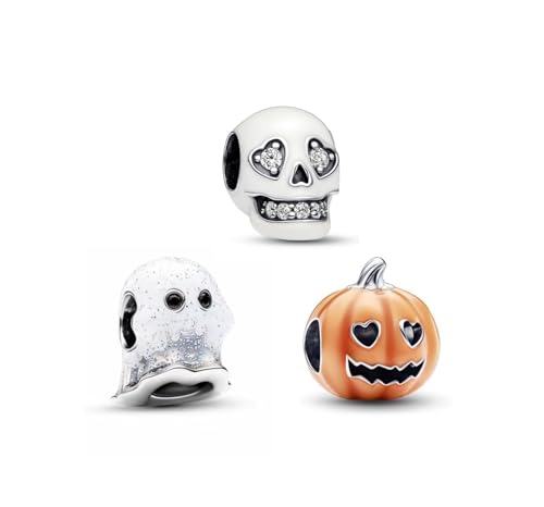 TCZNAF Kürbis und Schädel Charms Halloween Anhänger Compatible with Pandora für Armband Bead Charm für Damen TCZNAF Kürbis und Schädel Charms Halloween Anhänger Compatible with Pandora für Armband Bead Charm für Damen von TCZNAF