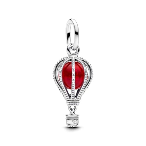 TCZNAF Roter Heißluftballon Charms Armbände Bead Compatible fü Armband Christmas Schmuck für Damen Muttertag Valentinstag von TCZNAF