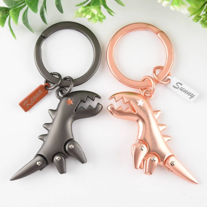 Dinosaurier Geschenk Schlüsselbund Dinosaurier-Schlüsselring - Freundgeschenk Jahrestag Personalisiertes Dinosaurier-Geburtstagsgeschenk Für Ihn von TCdiy