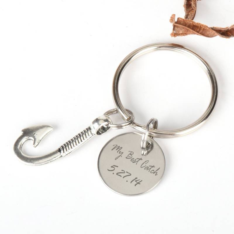 Personalisierte Angeln Schlüsselanhänger - Aus Edelstahl Mit Gravur von TCdiy