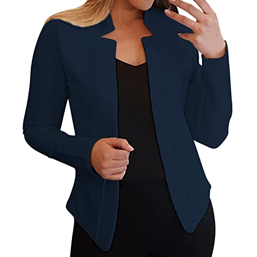 Blazer Damen Elegant Tailliert - Blazer Damen Ohne Knopf - Sweatblazer Damen Ohne Knöpfe - Cardigan Anzugjacke Sakko Kurzjacke Business Bolero Für Kleid Kurzblazer Langarm Sportlich Anzug Jacke Kurz von TDEOK