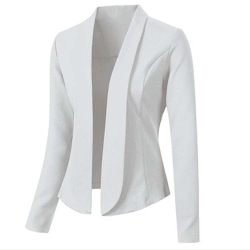 Blazer Jacke Damen Sportlich Kurz - Damen Blazer Kurze Form - Kurzblazer Leichter Bolero Sakko Tweed Für Elegant Sommer Jersey Tailliert Sommerblazer Oversize Modern Leicht Boleros Kleid Anzug Jacke von TDEOK