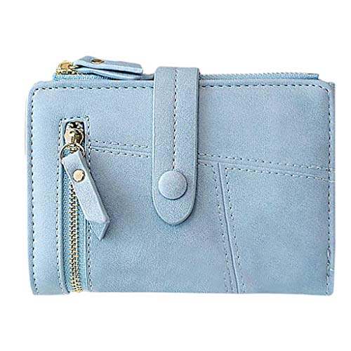 Brieftasche Für Impfausweis MünzPortemonnaie Kurze kleine weibliche Geldbörse Brieftasche Herren Ohne Münzfach (Blue, One Size) von TDEOK