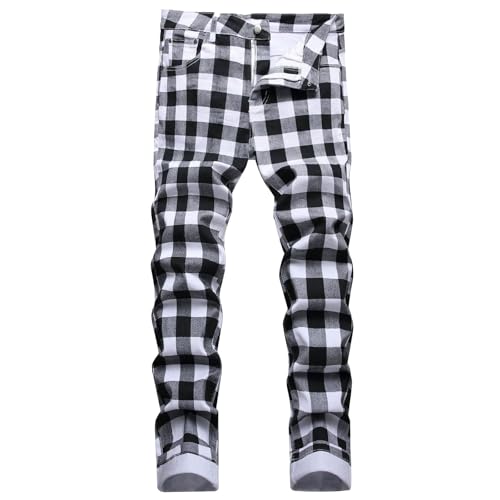 Cargohose Herren Jeans Stretch | Modische Farbkontrast Jeans Hose Bedruckt Patchwork Gerade Bein Herrenhose Stretch Outdoor Midi Waist Elastische Freizeithose Bunt Relaxhose Hip Hop Streetware Cargohose Herren Jeans Stretch | Modische Farbkontrast Jeans Hose Bedruckt Patchwork Gerade Bein Herrenhose Stretch Outdoor Midi Waist Elastische Freizeithose Bunt Relaxhose Hip Hop Streetware von TDEOK