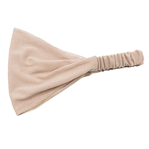 Dämpfer Tennis Stirnband elastisches Kopfwickel-Stirnband Bandana Breite Stirnbänder Damen Winter (Khaki, One Size) von TDEOK