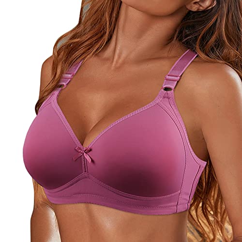 Damen Slip Mit Sport Bh - Schalen Bh Ohne Bügel Große Größen - Bh Große Brüste Starker Halt Push Up Nahtlos Gepolstert Minimizer Top Yoga Gym Leicht Seamless Vollschale Schmale Träger Bustier Cup von TDEOK