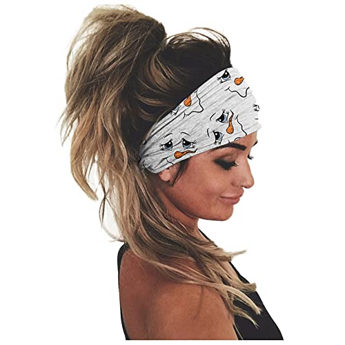 Haartuch Damen Kopfwickel-Haarband-Bandana-Stirnband Stirnbänder Damen Winter Gefüttert (White, One Size) von TDEOK