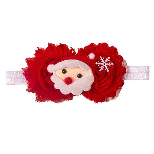 Kleinkind Kleinkind Baby Jungen Mädchen Xmas Santa Bowknot Hairband Headwear Weihnachtsstirnband Baby Kopfschleife (Red, One Size) von TDEOK