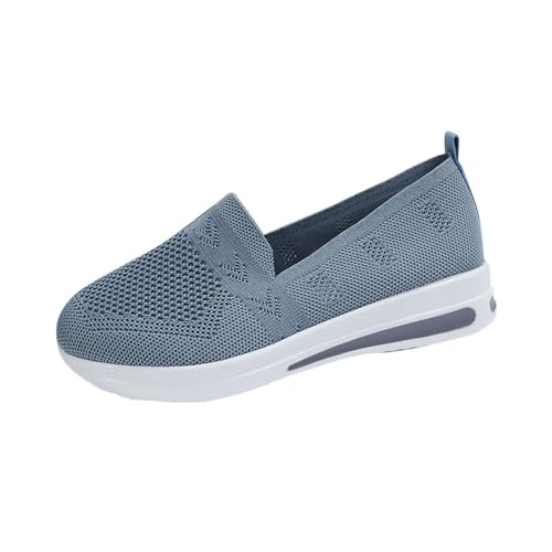 Orthopädische Schuhe Damen, Netz Atmungsaktiv Freizeitschuhe Weichen Sohle Dämpfung Walkingschuhe Rutschfest Verschleißfest Joggingschuhe Leicht Bequeme Hallenschuhe Plateau Elastische Arbeitsschuhe von TDEOK