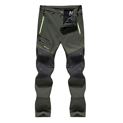 Skihose Herren Wasserdicht - Outdoorhose Herren Winter Softshellhose Warm Fleece Gefüttert Wanderhose Winter Trekkinghose Funktionshose Atmungsaktive Winddichte Winterhose Snowboardhose Arbeitshose von TDEOK