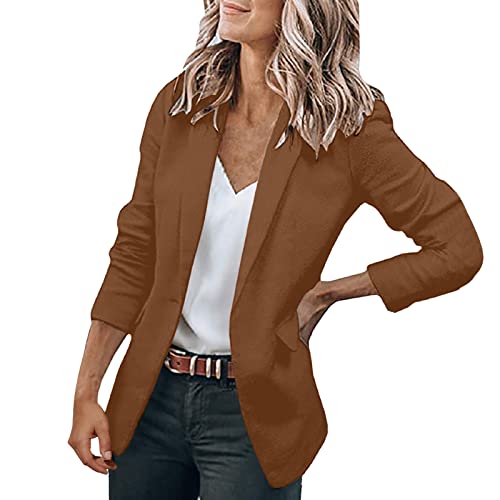 Sommer Blazer Damen Leicht Kurz - Damen Blazer Sportlich Elegant Kurz - Blazer Jacke Sommer Kurzblazer Festlich Cardigan Blazer Sommerblazer Leicht Sweatblazer Oversize Business Kostüm Für Kleider von TDEOK