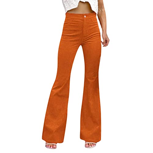 Stoffhose Damen Elegant High Waist: Schlagjeans Damen 70er Anzughose Vintage Schlaghosen FüR Frauen Lang Stretch Skinny Schlaghose Schlag-Jeanshosen Mit Weites Bein Denim-Hose HüFtjeans Y2k Jeans von TDEOK