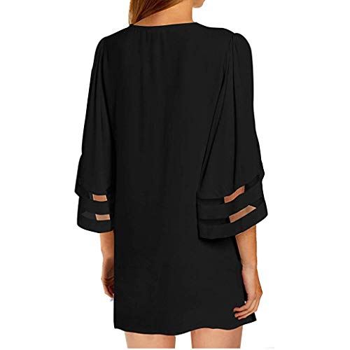 Strandponcho Damen Große Größen - Strandtuch Schwarz Sarong Chiffon Pareos Sommer Strandkleider Leicht Strandkleid Kurzarm Cardigan Strand Kaftan Luftig Bikini Tuch Boho Badeponcho Kimono Poncho Top von TDEOK