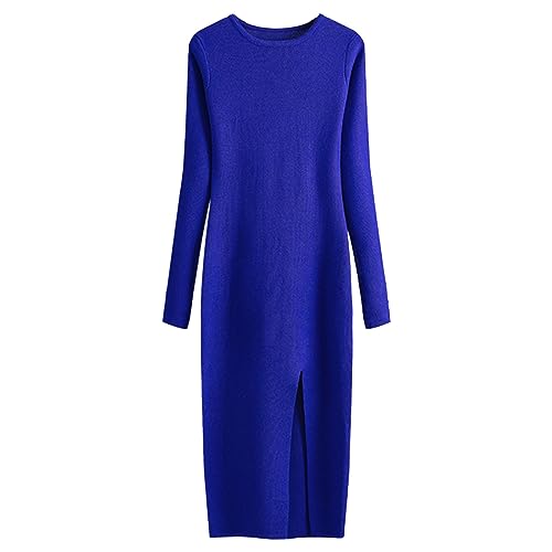 Strickkleid Damen Herbst Winter - Sweatkleid Langarm Ohne Kapuze Pulloverkleid Freizeit Warm Wickelkleid Locker Maxikleid Jumper Kleid Baumwolle Strickkleider Lang Strickpullover Gerippt Loungewear Strickkleid Damen Herbst Winter - Sweatkleid Langarm Ohne Kapuze Pulloverkleid Freizeit Warm Wickelkleid Locker Maxikleid Jumper Kleid Baumwolle Strickkleider Lang Strickpullover Gerippt Loungewear von TDEOK