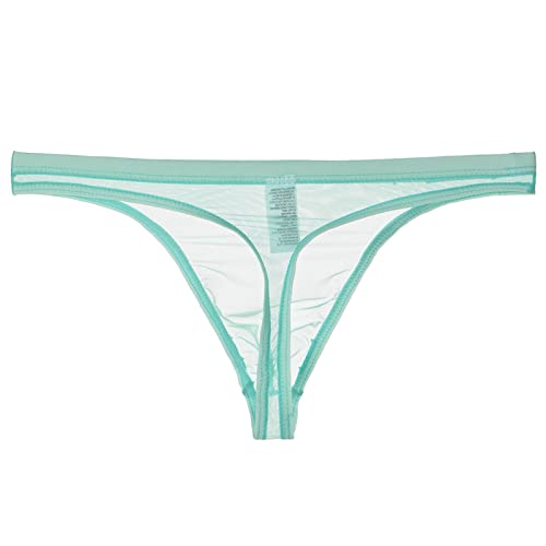 String Herren Sexy Offen Transparenter Tanga für Herren, dünnes Mesh, sexy Unterwäsche Sexy Reizwäsche Frau (Light Blue, XXXL) von TDEOK