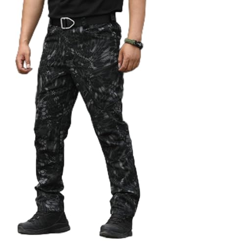 TDEOK Arbeitshose Herren Stretch lang - Multi Taschen Abriebfeste Hose TaktischeHose Männer Sommer Cargohose Baggy Wanderhose Outdoor Hosen Wandern Jagd Hosen Leichte Cargo Hosen mit Mehreren Taschen von TDEOK