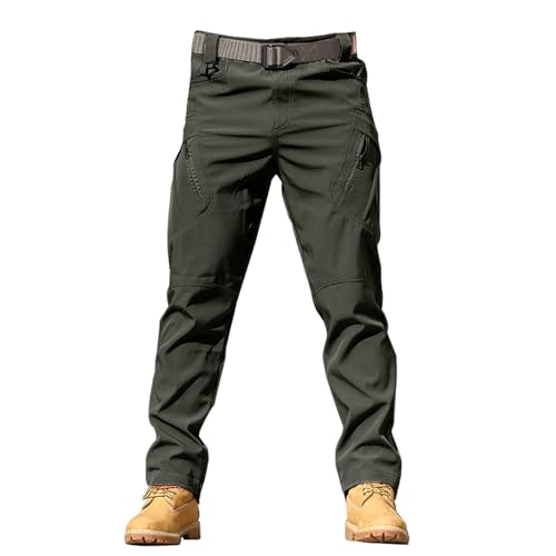 Arbeitshose Herren Stretch lang - Multi Taschen Abriebfeste Hose TaktischeHose Männer Sommer Cargohose Baggy Wanderhose Outdoor Hosen Wandern Jagd Hosen Leichte Cargo Hosen mit Mehreren Taschen von TDEOK