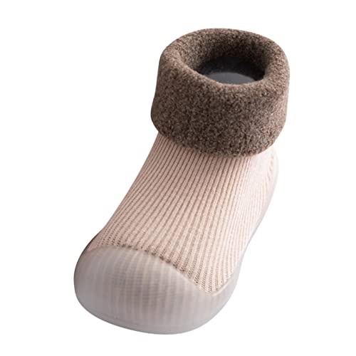 TDEOK Baby Schuhe Lauflernschuhe,Mädchen Junge Kleinkind Schuhe,Junge Stricken Kinderschuhe 1-2 Jahre,rutschfeste Bodenschuhe Weicher Boden Bodensocken Stricken Lauflerner Baby Schuhe Kleinkind von TDEOK