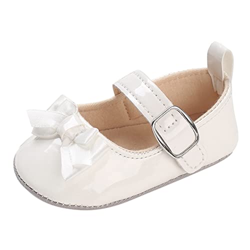 TDEOK Baby Sneaker 22 Frühling und Sommer Kinder Baby Kleinkind Schuhe Mädchen Prinzessin Schuhe Flache Unterseite leichte Schnalle bequem süß Schleife Kinder Hausschuh 21 von TDEOK