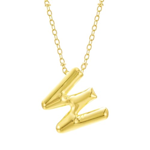 TDEOK Bubble Letter Necklace Gold Initial Necklaces for Women Trendy Chunky Charm Pendant Necklaces Gold Jewelry Birthday for Women Teen Her Mom Grandma Wife Sister Ketten Und Armbänder (W, One Size) TDEOK Bubble Letter Necklace Gold Initial Necklaces for Women Trendy Chunky Charm Pendant Necklaces Gold Jewelry Birthday for Women Teen Her Mom Grandma Wife Sister Ketten Und Armbänder (W, One Size) von TDEOK