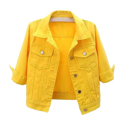 TDEOK Damen Kurze Jeansjacke Weiß Übergangsjacke Elegant Freizeitjacke Sommer Kurzjacke Revers Denim-Jacke Einfarbig Jeanshemd Mit Knöpfen Bikerjacke Boyfriend Jeans Jacket Arbeitjacke TDEOK Damen Kurze Jeansjacke Weiß Übergangsjacke Elegant Freizeitjacke Sommer Kurzjacke Revers Denim-Jacke Einfarbig Jeanshemd Mit Knöpfen Bikerjacke Boyfriend Jeans Jacket Arbeitjacke von TDEOK