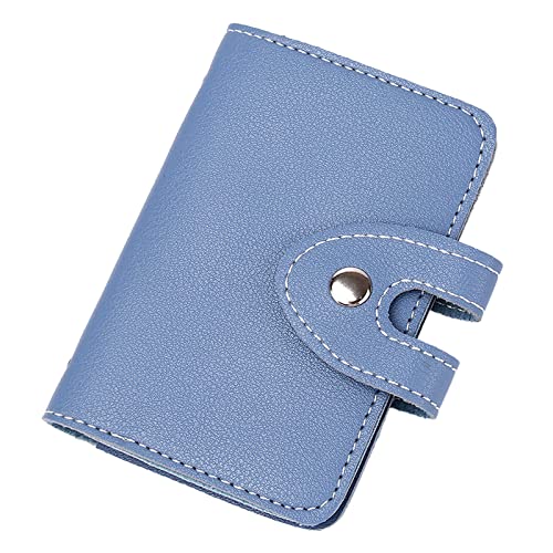 TDEOK Fashion ID Long Wallet Solid Color Buttons Damen Hasp Purse Mehrere Kartenfächer Clutch Bag Phone Bag Brieftasche Herren Groß Mit Reißverschluss (Blue, One Size) von TDEOK