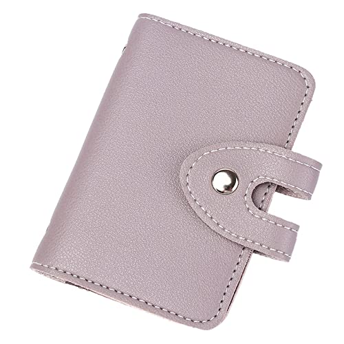 TDEOK Fashion ID Long Wallet Solid Color Buttons Damen Hasp Purse Mehrere Kartenfächer Clutch Bag Phone Bag Brieftasche Herren Groß Mit Reißverschluss (Purple, One Size) von TDEOK