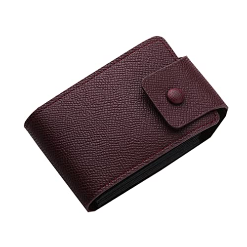 TDEOK Fashion ID Short Wallet Einfarbig Damen Herren Haspe Geldbörse 11 Kartenfächer Mehrere Kartenfächer Clutch Bag Brieftasche Herren Klein Münzfach (C, One Size) von TDEOK