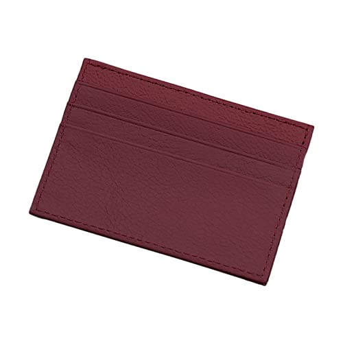 TDEOK Fashion ID Short Wallet Solid Color Damen Herren Kunstleder Geldbörse Mehrere Kartenfächer Clutch Bag Geldbörsen Herren Jack (Red, One Size) von TDEOK