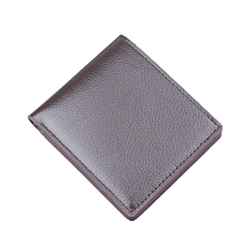 TDEOK Fashion Men ID Short Wallet Solid Color Bag Oepn Purse Multiple Card Slots Clutch Bag Kitkartenhüllen (Coffee, One Size) von TDEOK