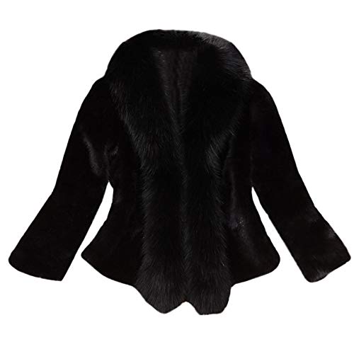 TDEOK Faux Fur Jacke Damen Warm Fellmantel Weiß Hochzei Pelzjacke Langarm Elegant Tailliert Winterjacke Kurz Felljacke-Übergangsjacke Kunstpelz Jacke Flauschjacke Hochzeit Jacke Braut Pelzmantel von TDEOK