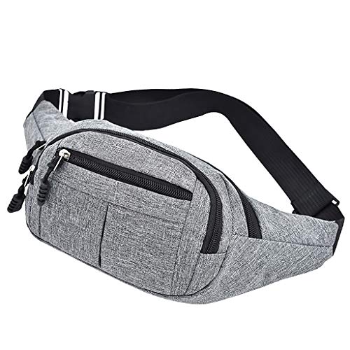 TDEOK Freizeit Mode Damenpackungen Herren Sport Fitness Taille einfache und Taillenpackungen Hüfttaschen Für Männer (Grey, One Size) von TDEOK