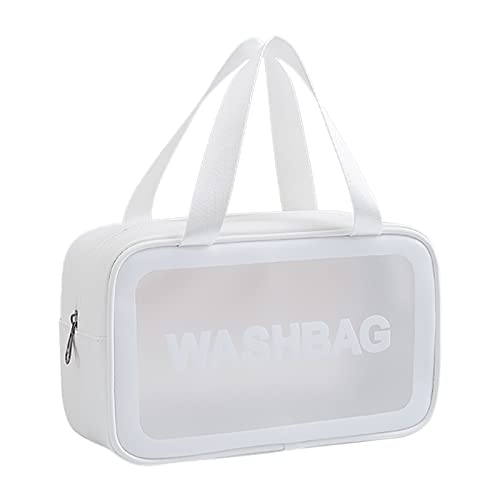 TDEOK Große Hände tragen große Reisekosmetiktasche tragen multifunktionale wasserdichte PVC-Aufbewahrungstasche Taschen Ventilatoren (White, One Size) von TDEOK