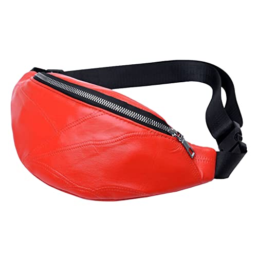 TDEOK Gürteltasche Herren Outdoor Handytasche Multifunktional Mode Brusttasche Damen Sport Body Change Bag Packtasche Damen Brusttasche Hüfttasche Umhängetaschen Damen Klein Stoff (Red, One Size) von TDEOK