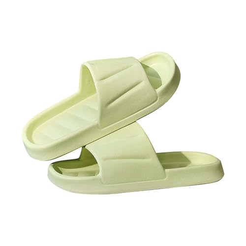 TDEOK -Hausschuhe für den Innenbereich mit weicher Sohle und Rutschfester Sohle für den Außenbereich für Herren und Damen Grogs Schuhe Damen (Green, 36) von TDEOK